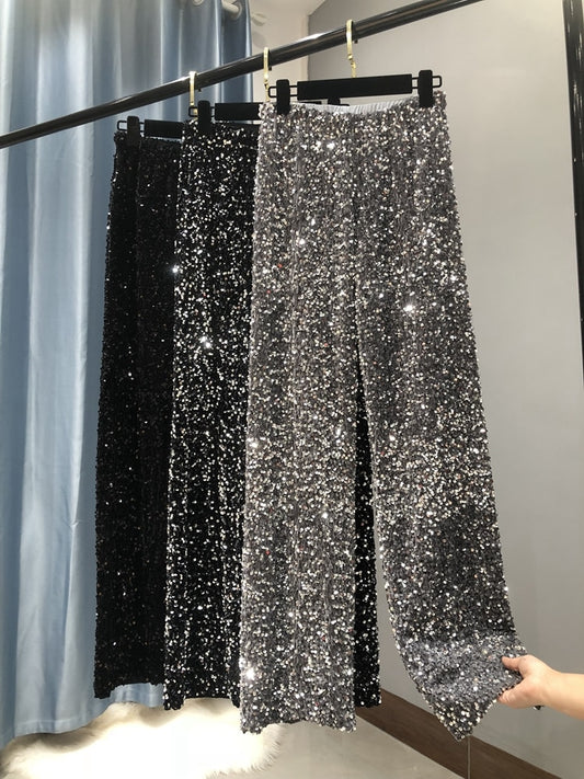 Eliza J Wide Leg Sequin Pants - Size 6 – Dezigner Heaven®, LLC.