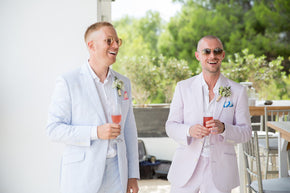 Wedding Couple Linen Suits