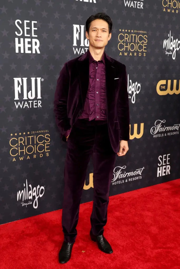 Harry Shum wears Richard James 