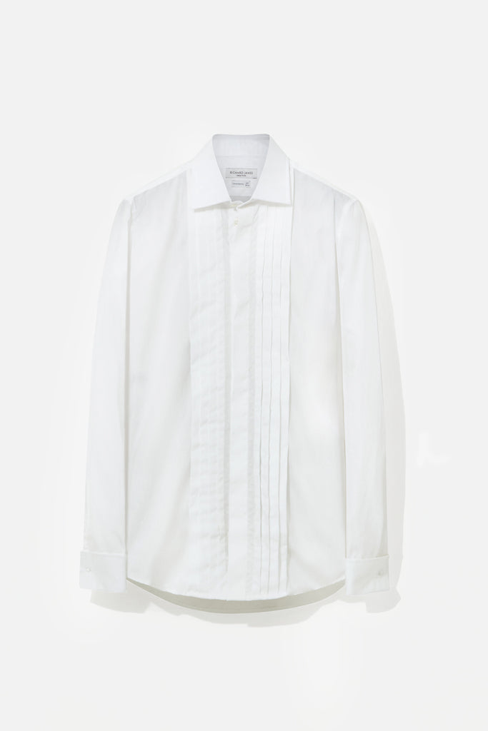 Pleated evening shirt