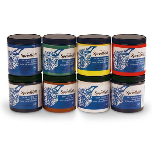 Speedball Block Printing Water Soluble Ink Blue 16 oz.