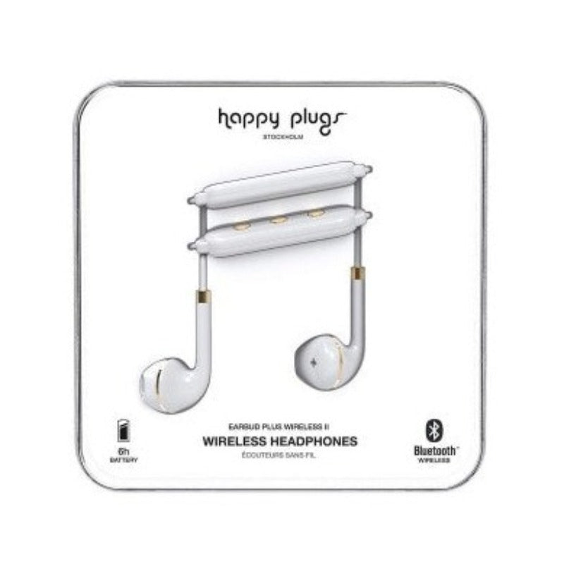 Happy Plugs Ear Piece II Wireless Headphones White