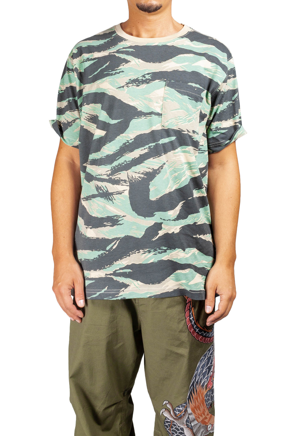 TIGER CAMO RELAXED FIT MILITARY SHIRT MENS