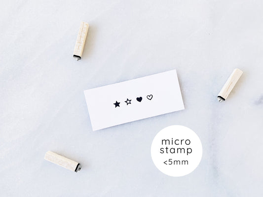 Micro Tiny Five Stars Rubber Stamp – papergramshop
