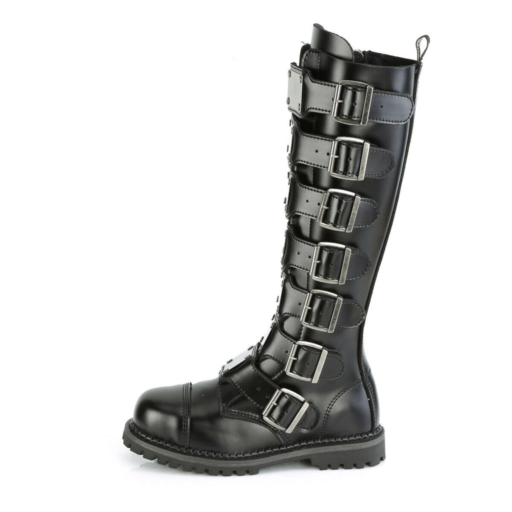 demonia steel toe boots