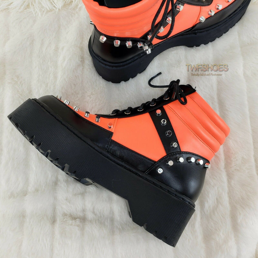 neon orange booties