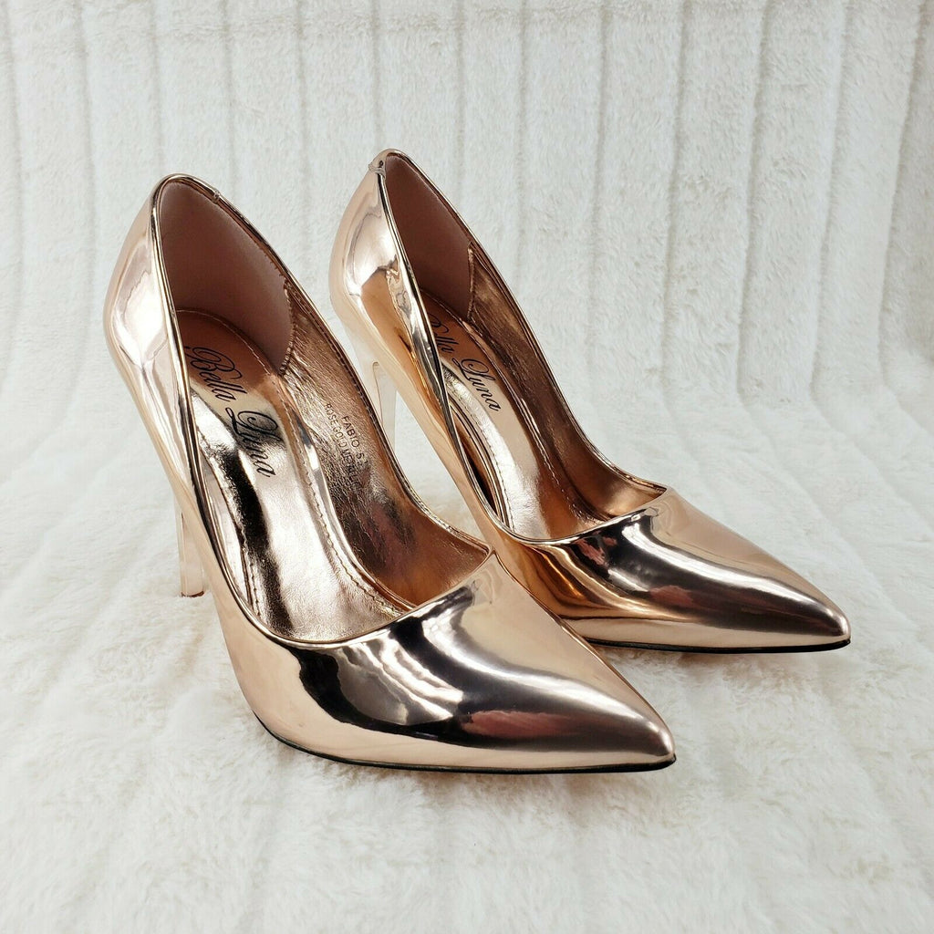rose gold stiletto shoes