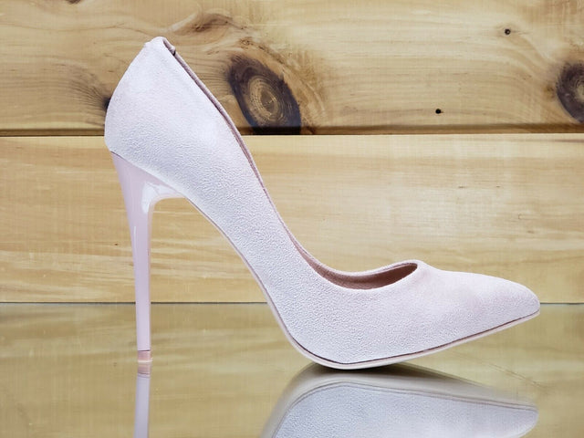 baby pink pointed heels