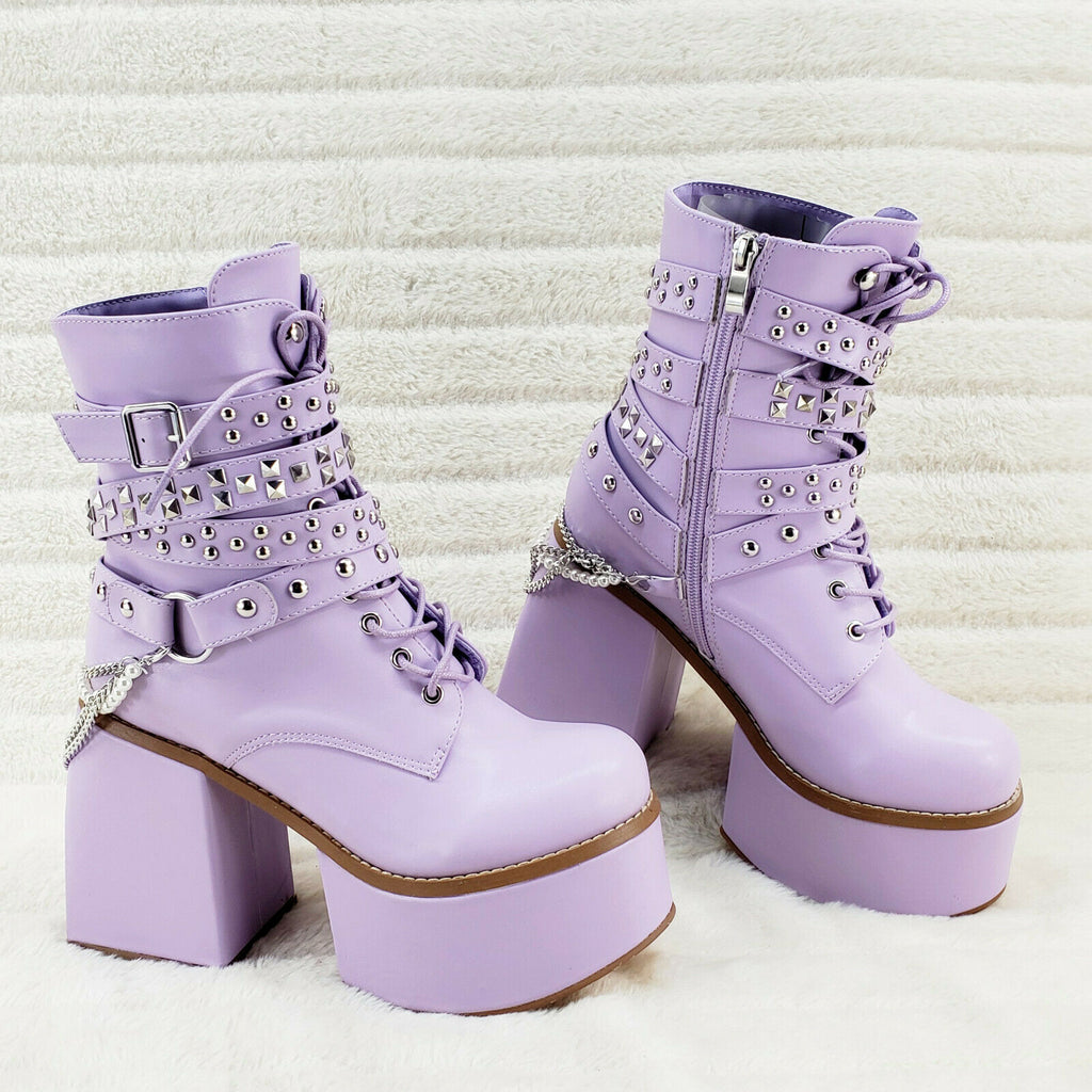 platform purple shoes