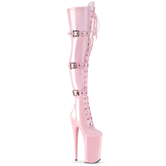 pink platforms heels