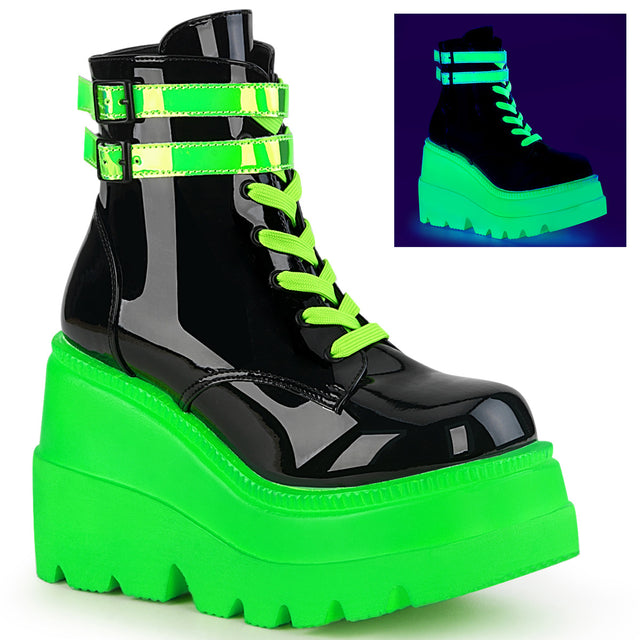 lime green platform boots