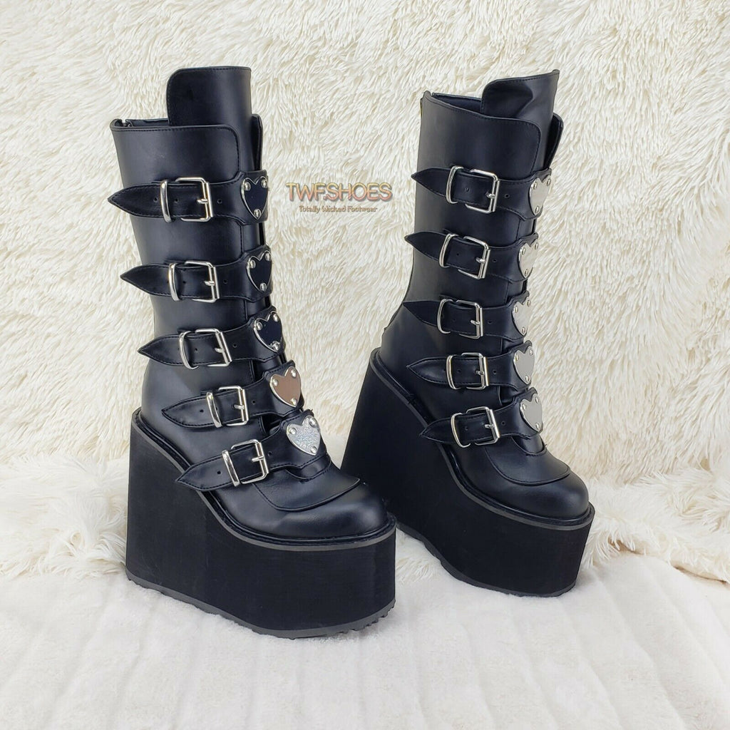 Swing 230 Black Mid Calf Boot 5.5