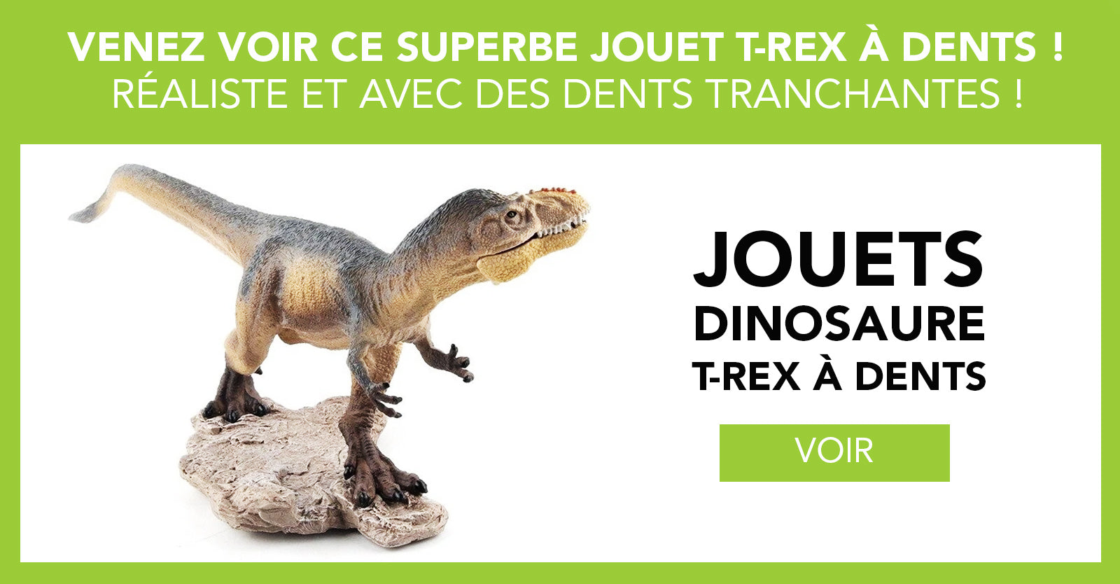 Jouet dinosaure T-rex réaliste avec dents