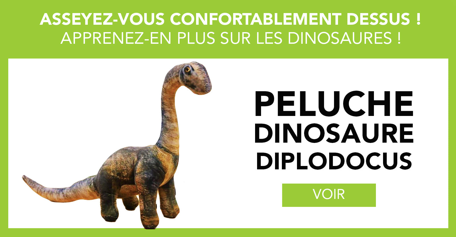 Peluche dinosaure diplodocus marron