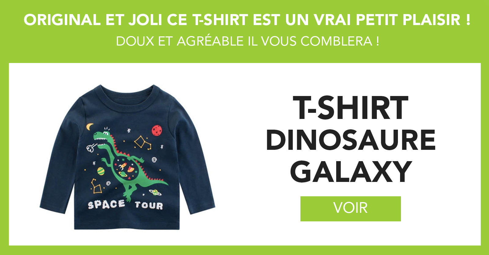 T-shirt dinosaure espace