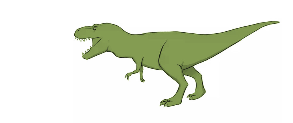 Dessin T-rex Vert