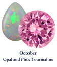 Opal and Pink Tourmaline