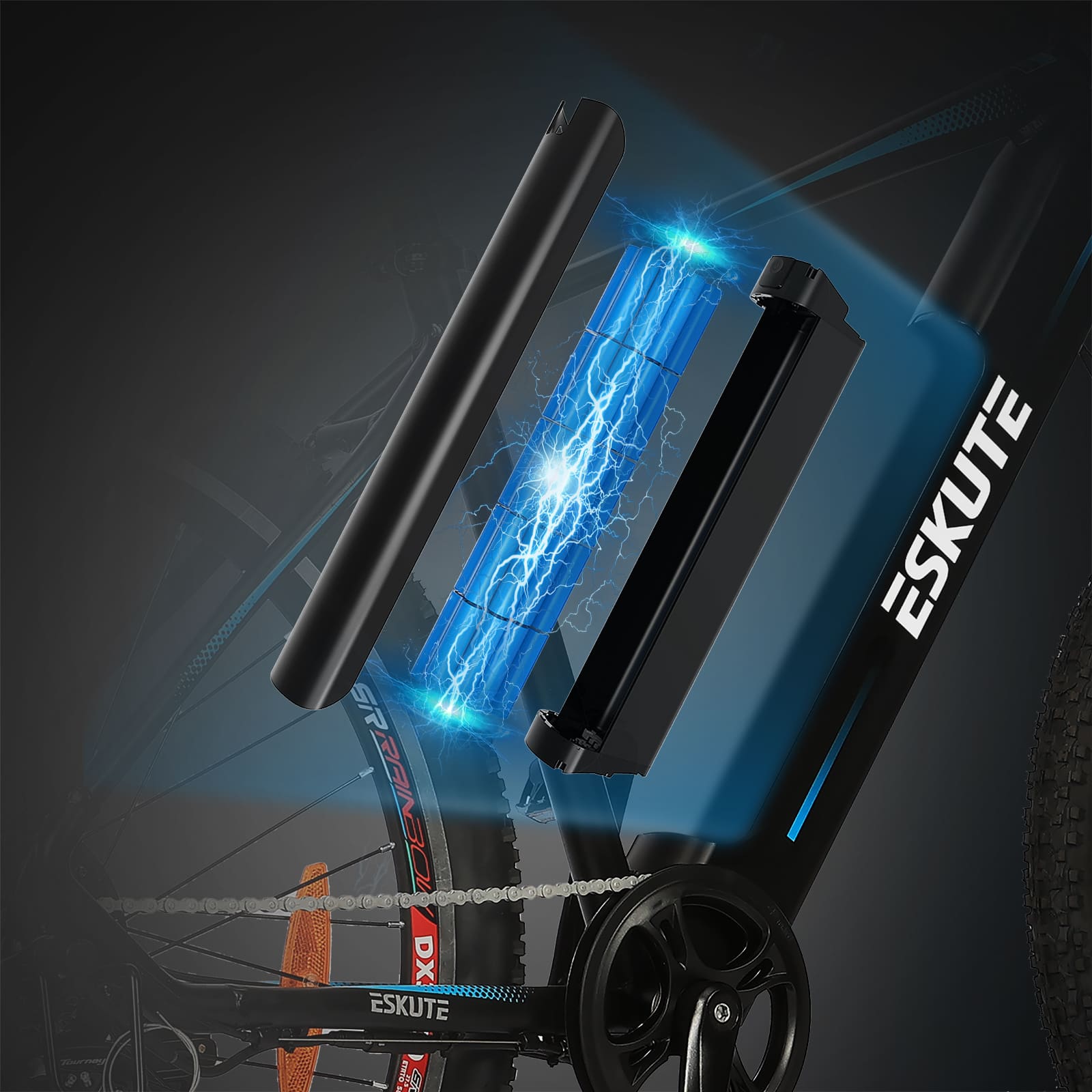 Eskute bici elettrica Netuno Batteria Samsung