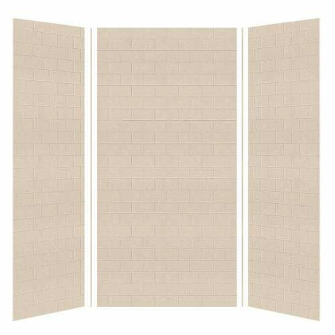 Image of Transolid SaraMar 36-In X 48-In X 96-In Glue To Wall 3-Piece Shower Wall Kit SWK483696