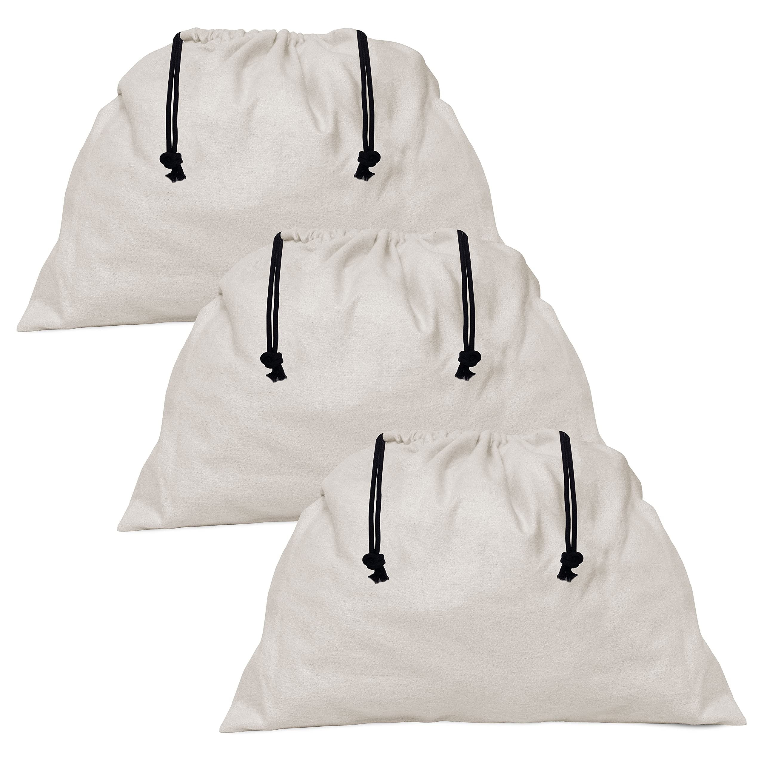 Extra Large PEVA Zippered Storage Bags with Handles, 3 Pcs. 21.6