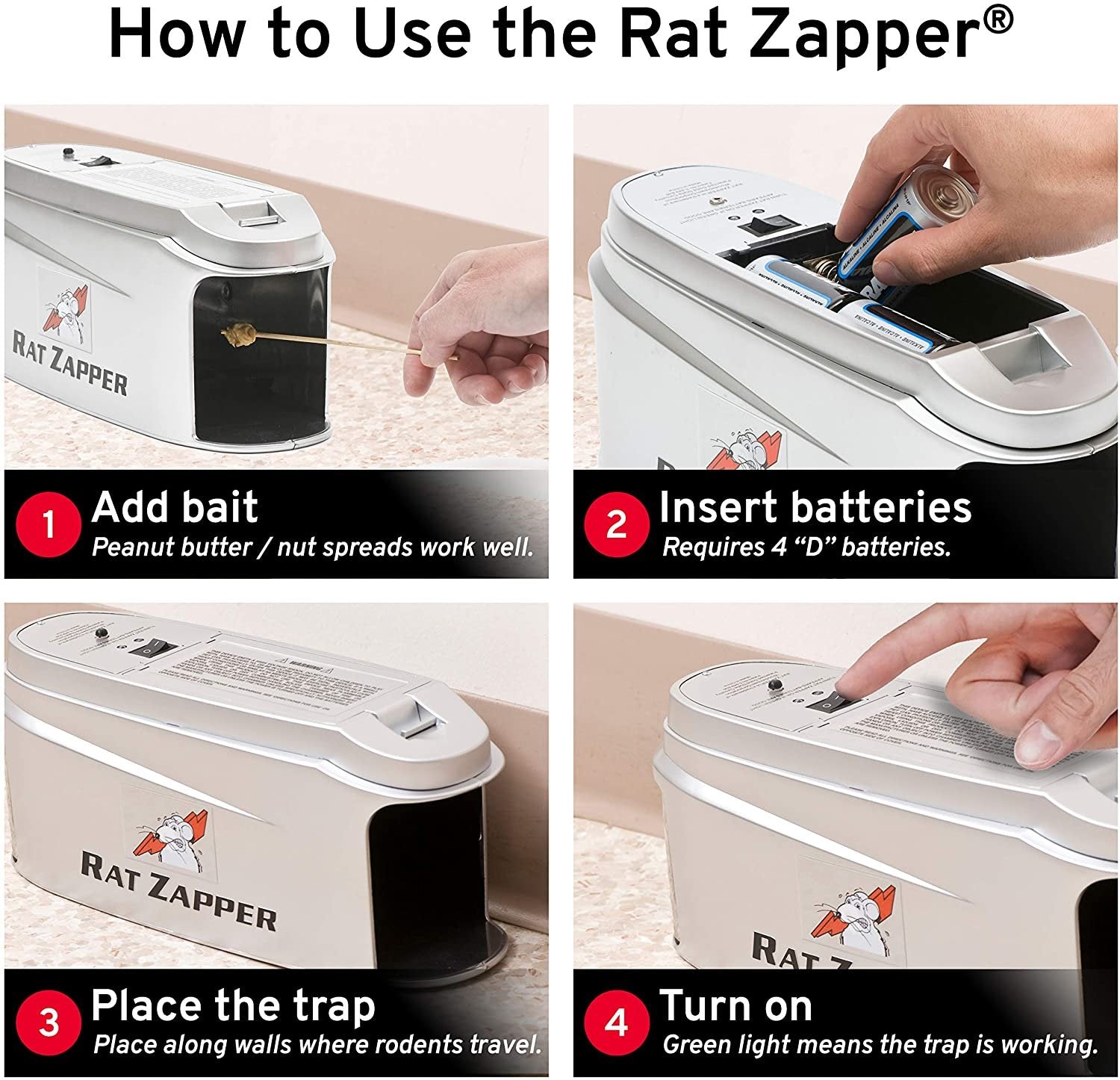 Eliminator Electronic Rodent Trap, Kills Mice, Rats, Chipmunks and