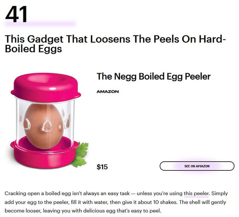 The Negg  Hardboiled Egg Peeler 