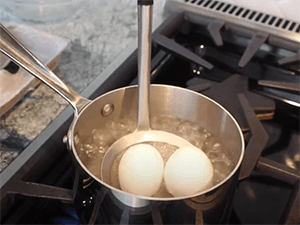 Place Eggs in Boiling Water