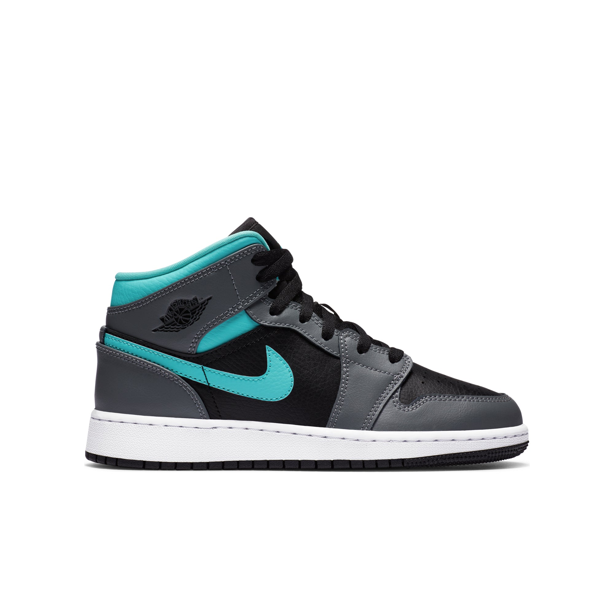 nike pantofi sport court borough mid 2 bg 1 Nike Air Jordan 1 Mid GS "Grey Aqua"