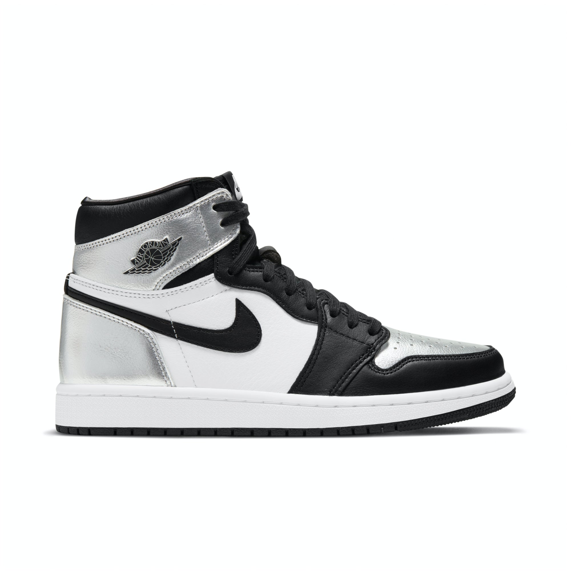 black silver air jordan 1