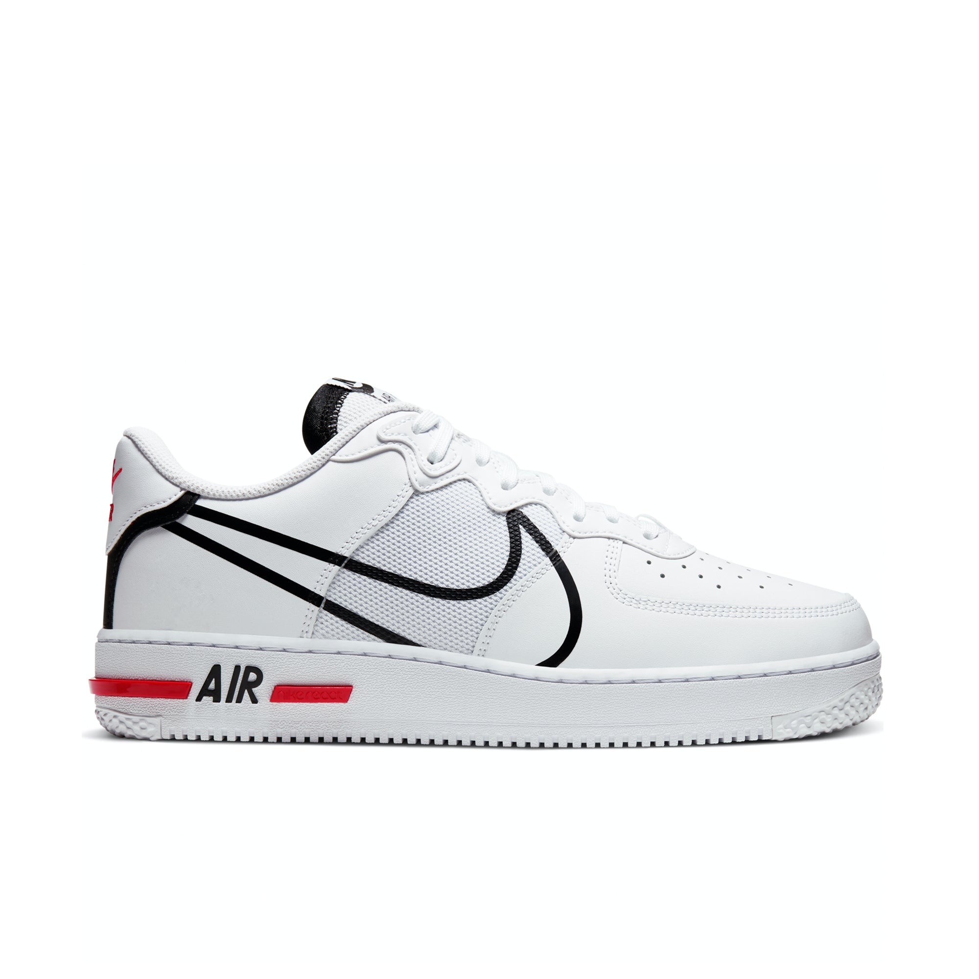 nike air force 1 low black and white Nike Air Force 1 Low React "White Black Red" 40 - Livrare 7-14 zile