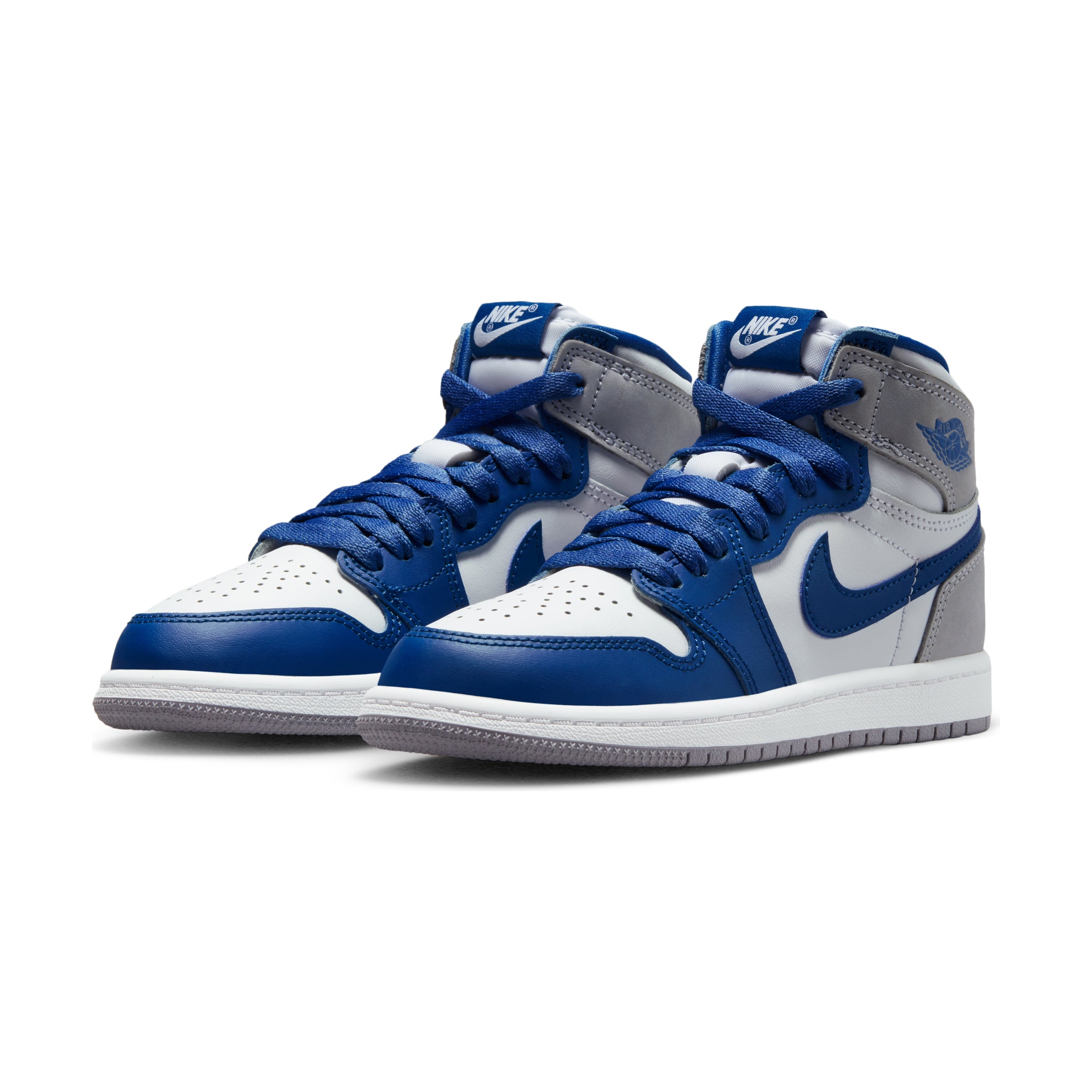 blue and white nike jordan