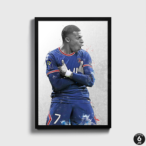 Kylian Mbappe Poster and Canvas
