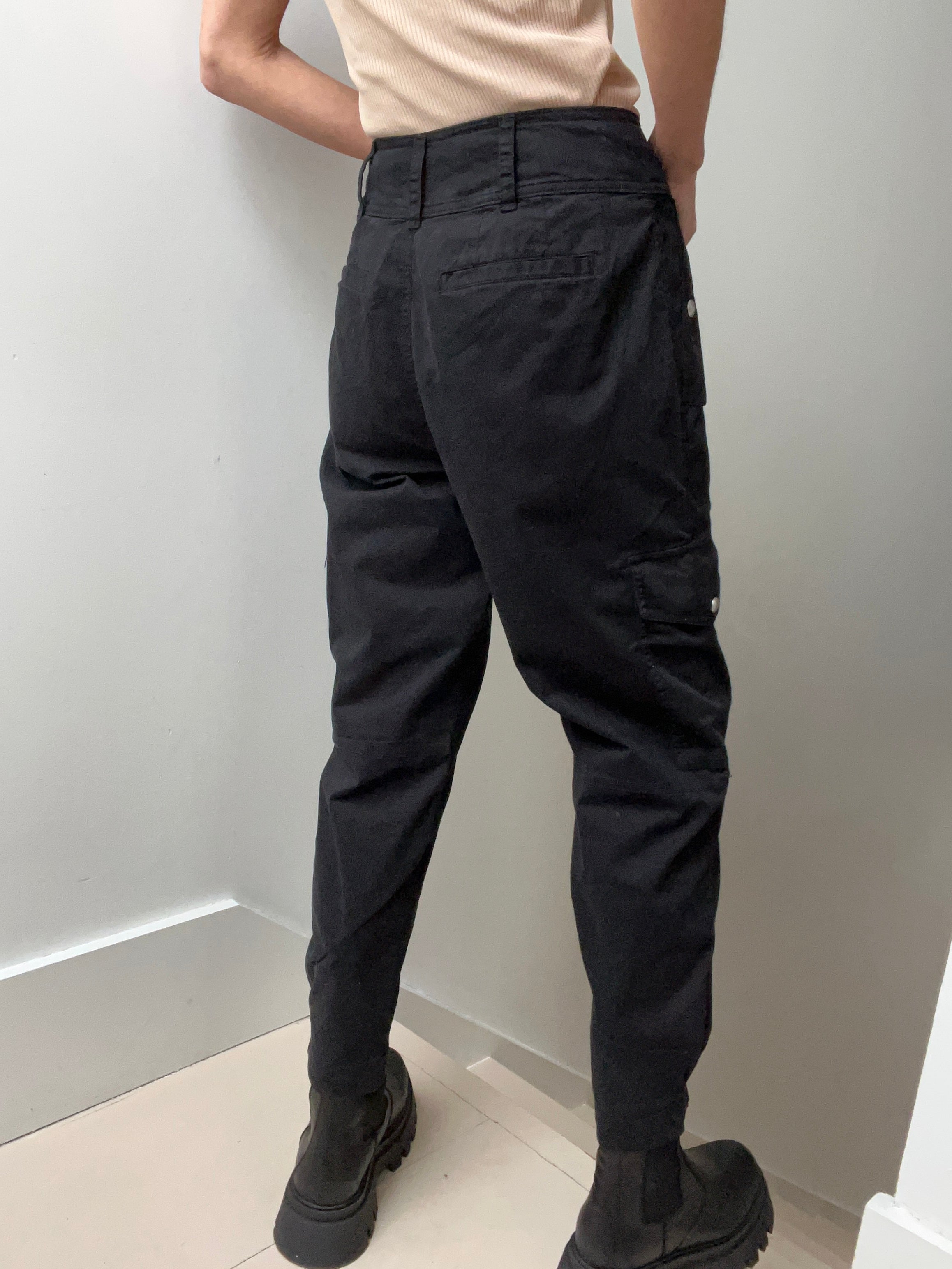 Ralph Lauren Cotton Cargo Pants Black | Jetsetbohemian