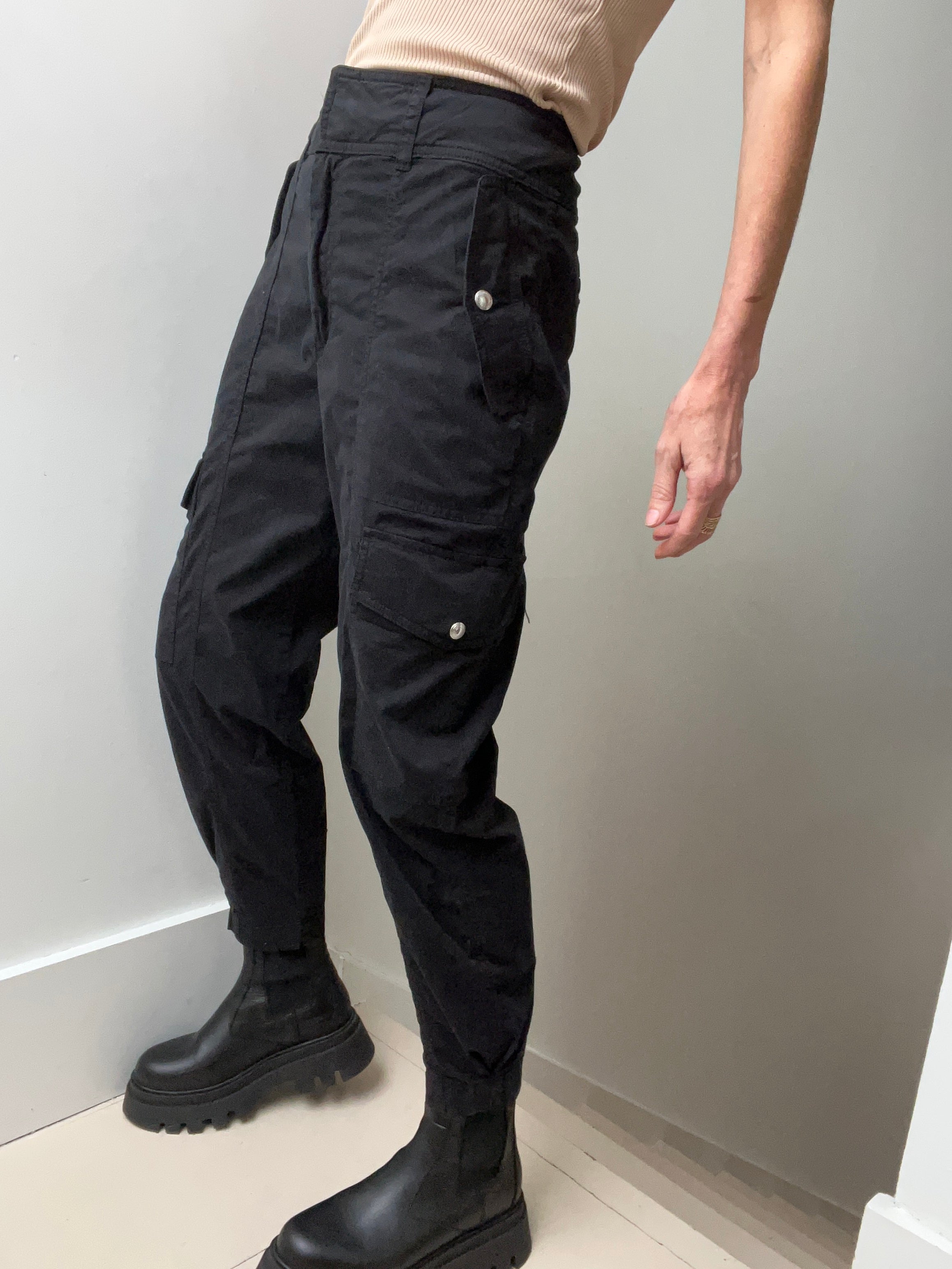 Ralph Lauren Cotton Cargo Pants Black | Jetsetbohemian