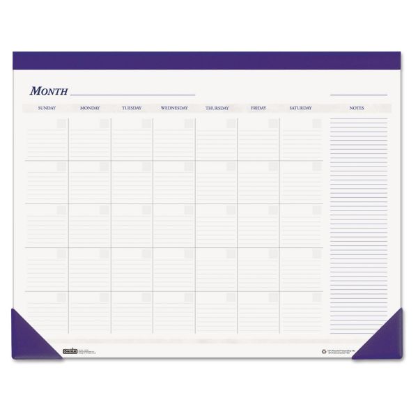 House of Doolittle Nondated Desk Pad Calendar, 22 x 17, Blue, Undated Calendar