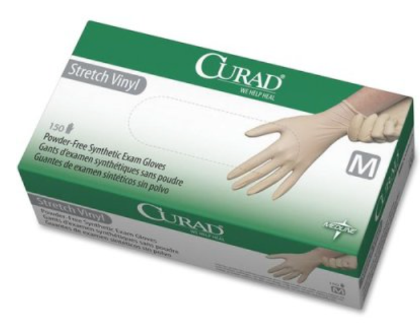 Curad Latex Exam Gloves, Powder-Free, X-Large, 90/Box (CUR8107)