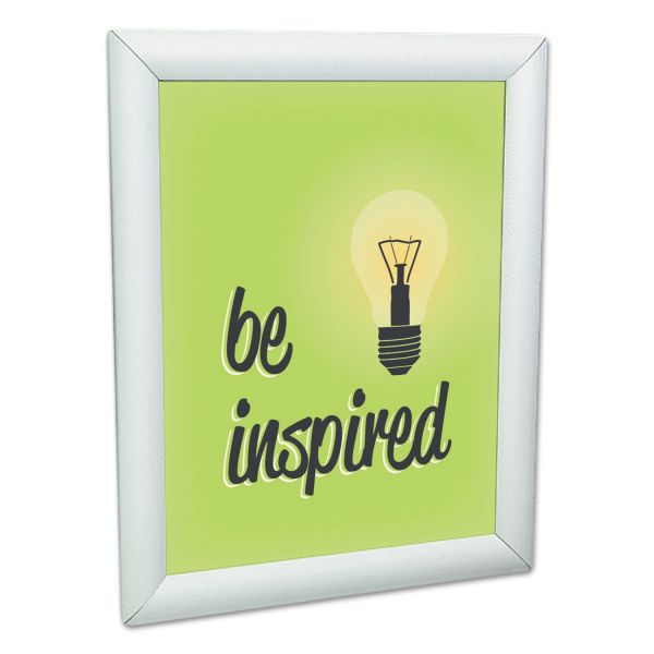 deflecto Wall Mount Display Frame, 11 x 17, Silver