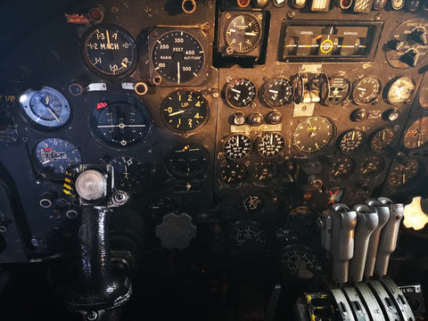 Avro museum Vulcan bomber cockpit interior