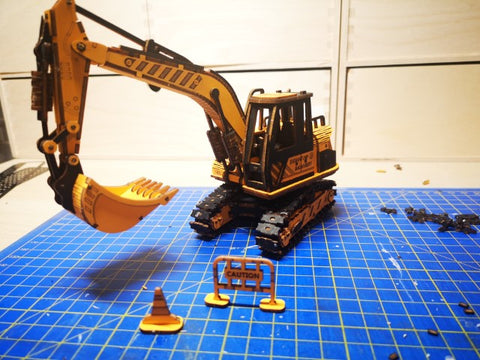 robotime rokr excavator wooden model kit assembled