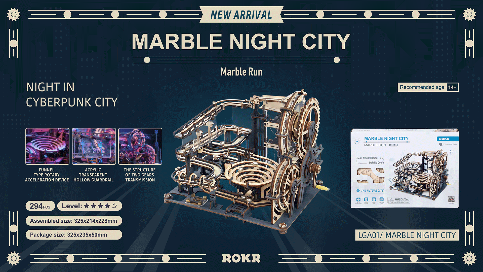 Rokr Marble Run Night City