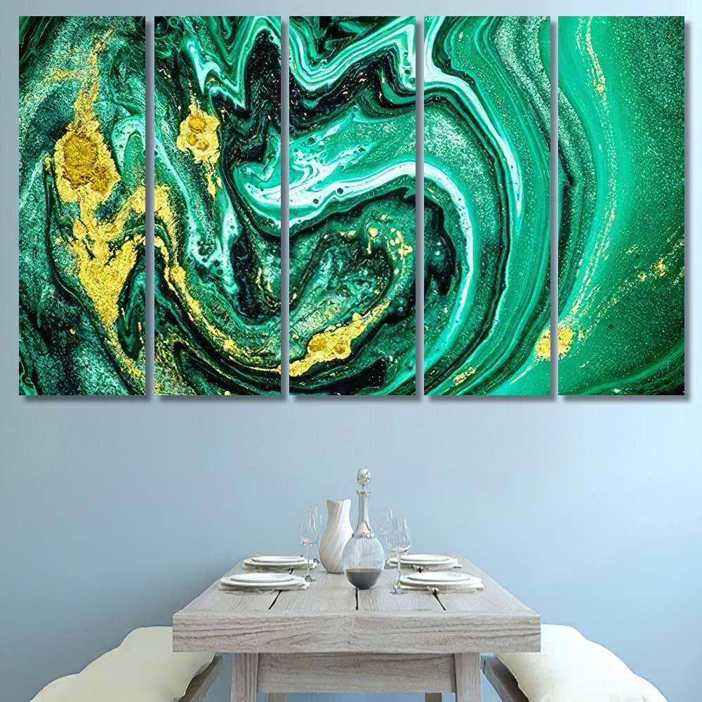 Klagen buurman samen Trendy Nature Marble Pattern Abstract Green 2 - Abstract Art Canvas Ar –  Dream Art Europa