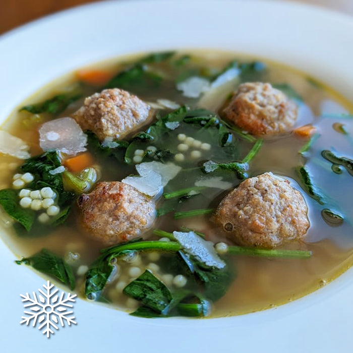 Italian wedding soup 1 portion Cuisine Gourmande