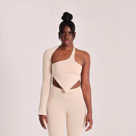 AILA TURTLENECK BODYSUIT - TAN