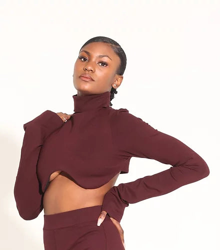 AILA TURTLENECK BODYSUIT - TAN