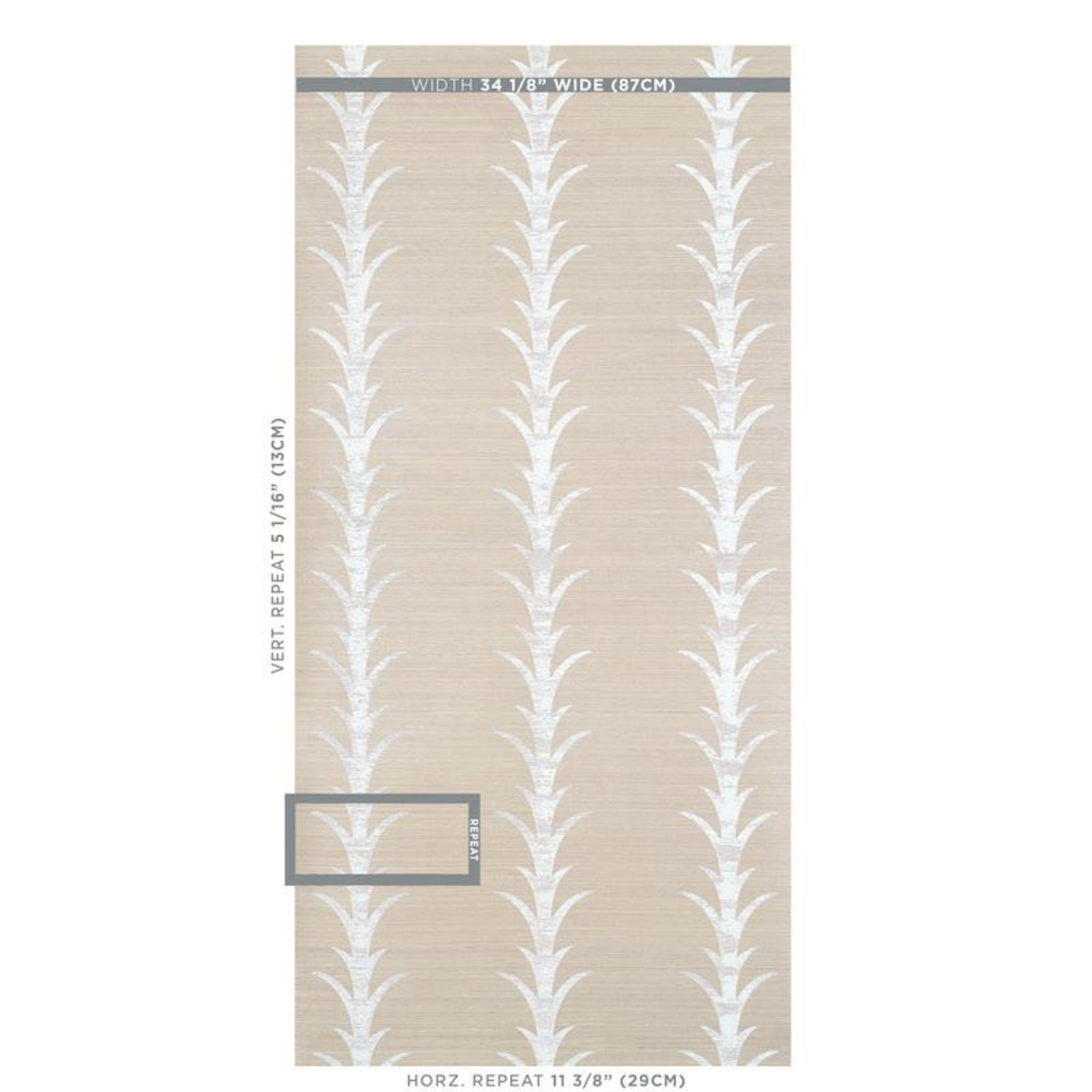 Acanthus Stripe Sisal Wallpaper by Schumacher Mintwood Home