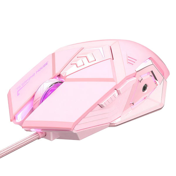 Mechanical Gaming Sets Keyboard Mouse Headset Combos Cute Pink Mechanical Teclado 3200 DPI Optical Mouse Headset for PC Gamer - Ecart