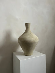 irregular beige triangular vase