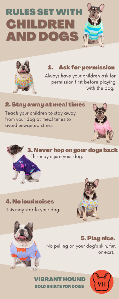 Infographic on keeping children safe with dogs.
