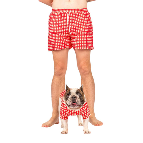 Red Gingham Swimwear