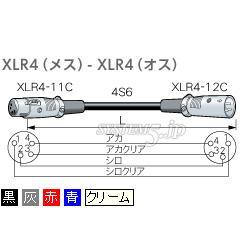 CANARE SC05 5M BLU スピーカーケーブル XLR4（メス）-XLR4（オス） 5m 青